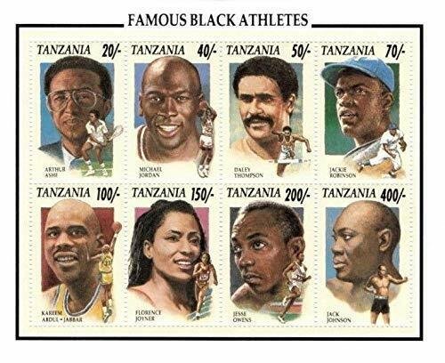 Tanzania 1994 - Famous Black Athletes - Sheet Of 8 stamps - Michael Jordan - MNH