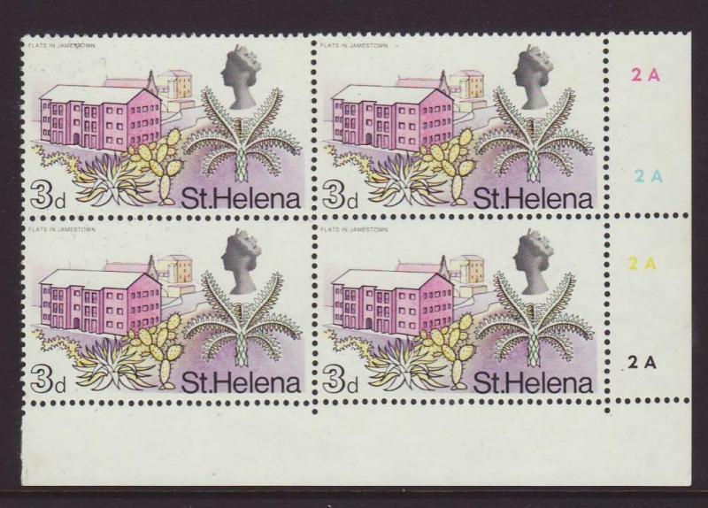 1968 St Helena 3d in Block of 4 U/M SG230