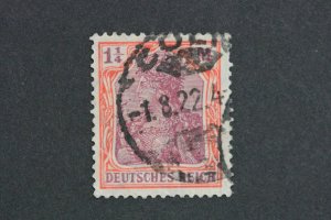 Germany Scott # 174   1¼ m 1922  Germaina Deutsches Reich Issue.   1922-03-01