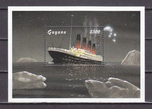 Guyana, Scott cat. 3308. Titanic Ship s/sheet.