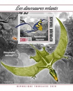 Togo - 2020 Flying Dinosaurs - Stamp Souvenir Sheet - TG200311b