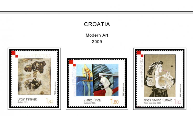 COLOR PRINTED CROATIA 1991-2010 STAMP ALBUM PAGES (111 illust. pages)