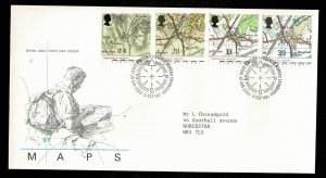 GB 1991 Bicentenary of Ordnance Survey FDC. Philatelic Bureau FDI Handstamp.