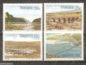 Transkei 1985 Dennis a Bagnell Bridges Architecture 4v MNH # 0219