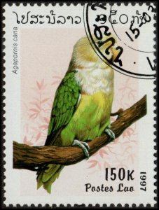 Laos 1313 - Cto - 150k Grey-headed Lovebird (1997)