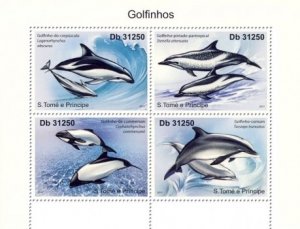 St Thomas - Dolphins - 4 Stamp  Sheet ST11205a