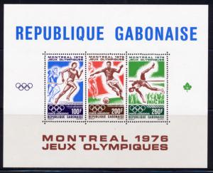 GABON 1976  OLYMPICS MONTREAL SOUVENIR SHEET SCOTT C186a