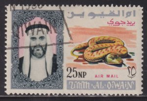 UAE Umm Al Qiwain C2 Sheik Ahmed bin Rashid al Mulla and Snake 1964