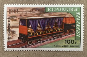 Malagasy 1973 Early Excursion train car, MNH.  Scott C114, CV $1.50