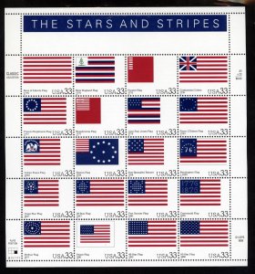 SCOTT 3403 2000 33 CENT STARS & STRIPS ISSUE MNH SHEET VF CAT $15!