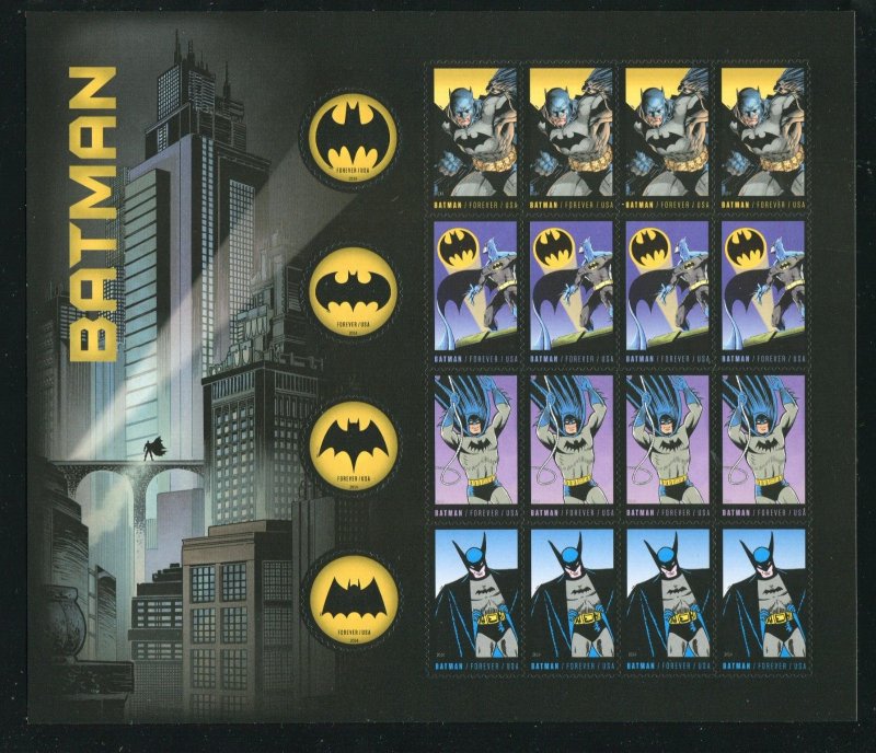 4928 - 4935 Batman Sheet of 20 Forever Stamps MNH