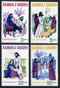 Samoa 442-445,445a,MNH.Michel 342-345,Bl.12.Christmas 1976.Mary,Joseph,Shepherds