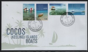 Cocos Islands 2011 FDC Sc 356-359 Small Boats