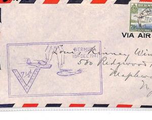 BERMUDA FIRST DAY COVER FDC Air Mail 7½d VICTORY *V* CACHET FDC 1941 BN172