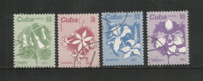 CUBA – 1961 – FLOWERS - #2659-2662 – SET OF 4 – USED/CTO