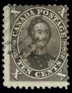 MOMEN: CANADA STAMPS #16 BROWN BLACK USED SOUND