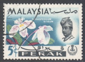 Malaya Perak Scott 141 - SG165, 1965 Orchids 5c used