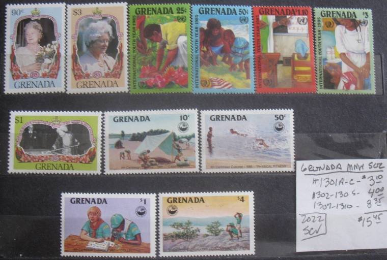 Grenada MNH Selection #1301a//1310- SCV=$15.45