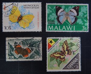 Butterflies: Malawi, Ghana, Mongolia (2327-T)