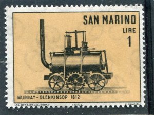 San Marino 1964 RAILWAY Murray Blenkinsop 1812 Stamp Perforated Mint (NH)