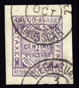 French Colonies, Diego Suarez #J1 Cat$120, 1891 5c violet, used, large margin...