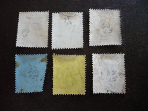 Stamps - Hong Kong - Scott# 86,91,93,94,96,97 - Used 6 Stamps