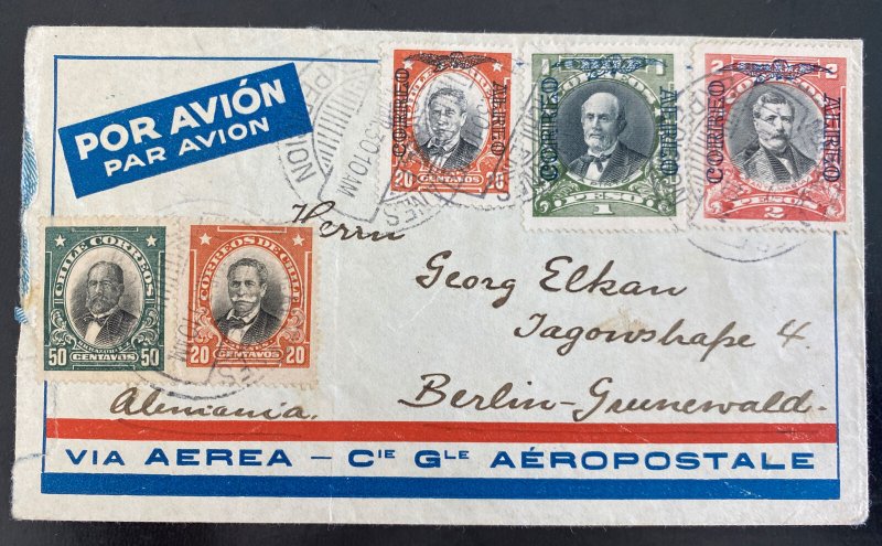 1930 Chile Airmail Cover To Berlin Germany Via CGA 