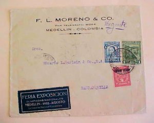 COLOMBIA LOCAL POST  SCADTA B/S  MEDELIN 1932