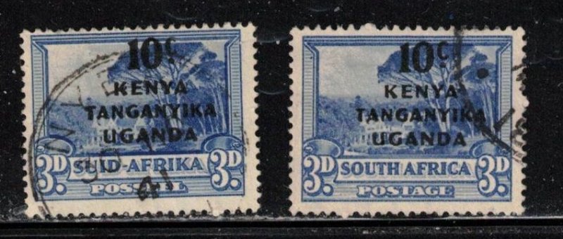 KENYA, UGANDA & TANGANYIKA Scott # 87a, 87b Used - South Africa Overprinted