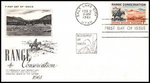 US 1176 Range Conservation Artcraft Label FDC
