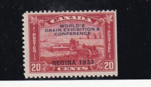 CANADA # 203 VF-MLH 20cts WORLD'S GRAIN EXHIBITION CAT VALUE $60 AT 20%