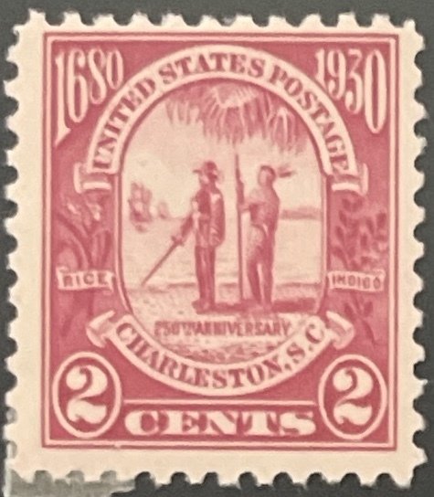 Scott #683 1930 2¢ Charleston 250th Anniversary unused HR