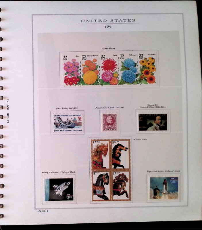 USA 1983-1999 Full Collection in 2 Hingeless Marini Albums w/ Cassette MNH