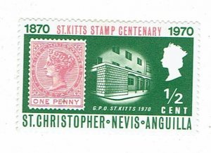 ST. KITTS AND NEVIS SCOTT#230 1970 ST. KITTS#1 - MH