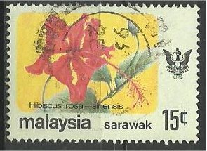 SARAWAK, 1979, used 15c, Flower Scott 252