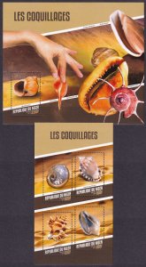 2018 Niger 5503-5506KL+5507/B802 Marine fauna - Sea Shells 26,00 €