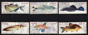 Brazil #2157a-f mint hinged set, Fish