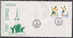 Solomon Is., Scott cat. 901-902. Sydney Olympics issue. First Day Cover. ^