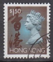 Hong Kong 1995 QEII Defin Scott 641 $1.50 No Phos Single FU