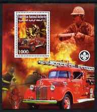 PALESTINIAN N A - 2007 -Fire Engines #1-Perf Miniature Sheet-M N H-Private Issue