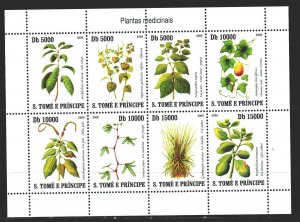 Sao Tome and Principe. 2007. ml 3191-98. Medicine, medicinal plants. MNH.