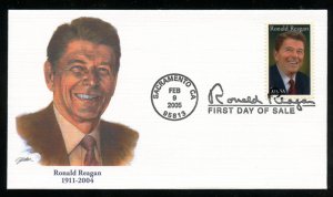 US 3897 40th USA President, Ronald Reagan UA Fleetwood cachet FDC Sacramento