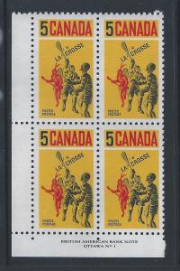 Canada #483 LL PL BL Lacrosse 5¢ MNH6