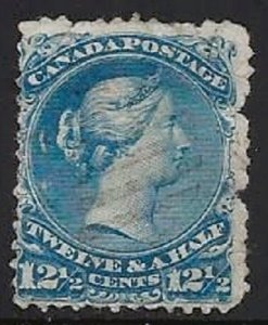 Canada 28 Great Color Very Light Cancel CV$125