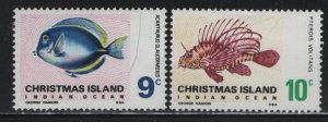 CHRISTMAS ISLAND 27-28  MINT HINGED      FISH