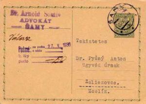 Czechoslovakia, Government Postal Card