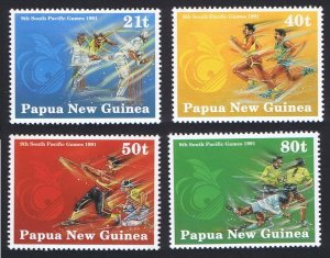 Papua NG Baseball Rugby Cricket 9th South Pacific Games 4v 1991 MNH