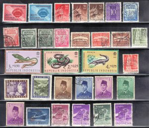 INDONESIA  USED & MH  STAMP LOT #1  SEE SCAN