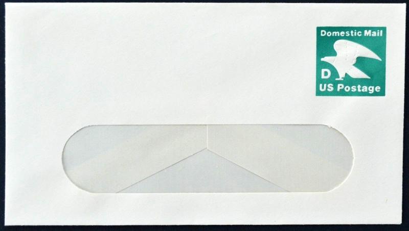 1985 US Sc. #U607 stamped window envelope unused entire, excellent condition