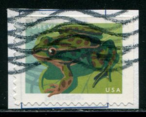 5396 US (55c) Frogs - Northern Leopard Frog SA, used on paper